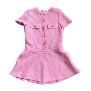 ZARA SHORT STRUCTURED Pink DRESS SIZE Small